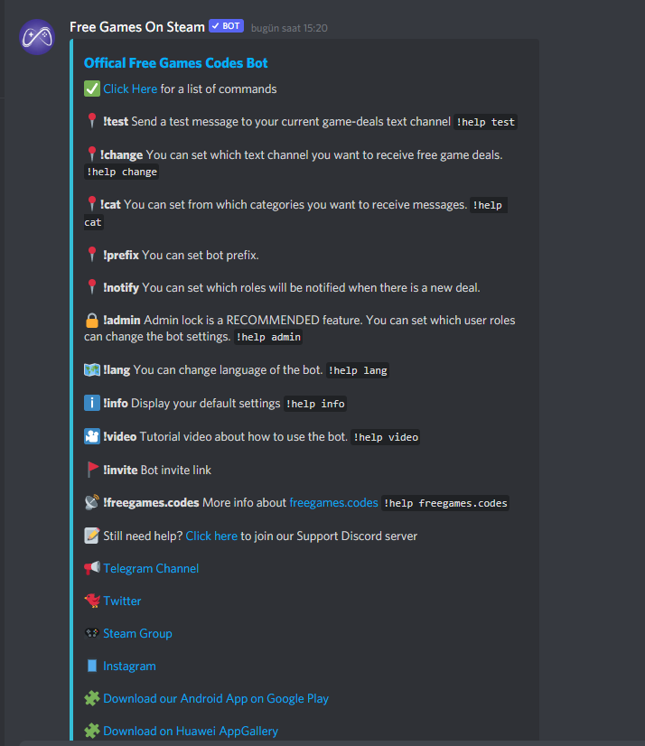 Free pc games discord help commands
